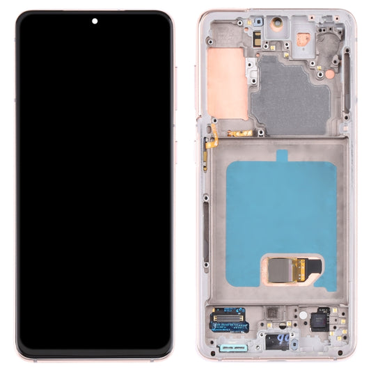 Original Super AMOLED LCD Screen For Samsung Galaxy S21 4G/S21 5G SM-G990 SM-G991 Digitizer Full Assembly with Frame (Gold) - LCD Screen by buy2fix | Online Shopping UK | buy2fix