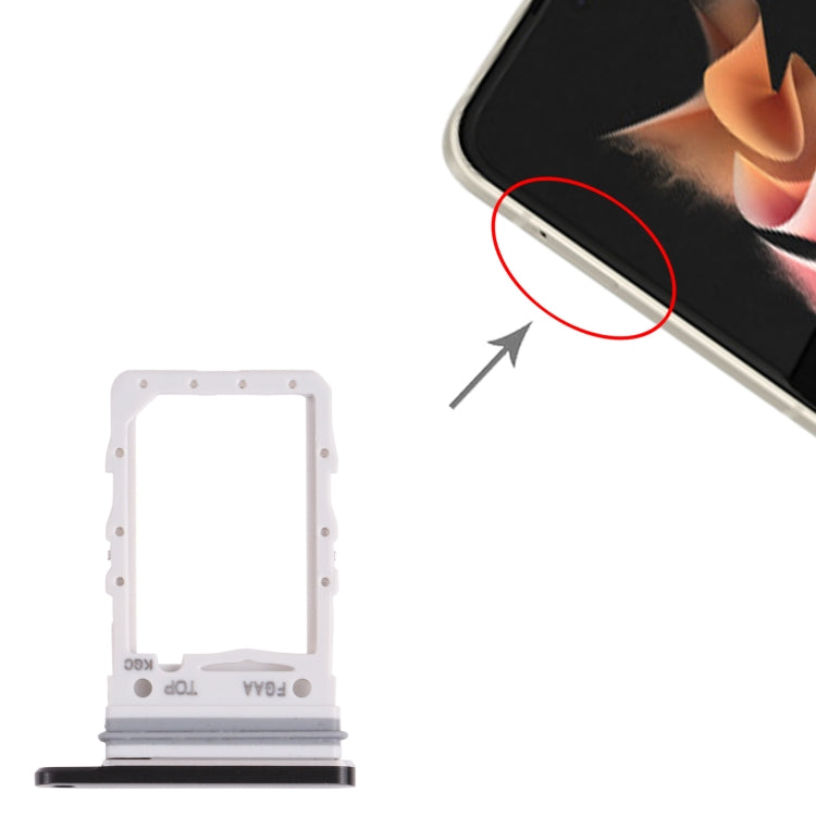 For Samsung Galaxy Z Flip3 5G SM-F711 Original SIM Card Tray (Black) - Card Tray by buy2fix | Online Shopping UK | buy2fix