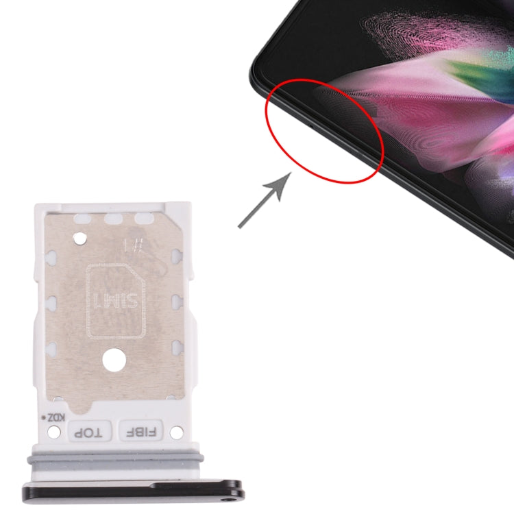 For Samsung Galaxy Z Fold3 5G SM-F926 Original SIM Card Tray + SIM Card Tray (Black) - Card Tray by buy2fix | Online Shopping UK | buy2fix