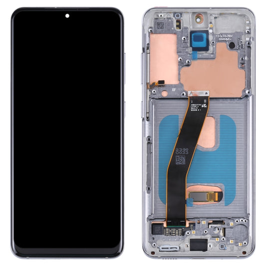 Original Super AMOLED LCD Screen With Digitizer Full Assembly with Frame for Samsung Galaxy S20 5G SM-G981B(Silver) - LCD Screen by buy2fix | Online Shopping UK | buy2fix