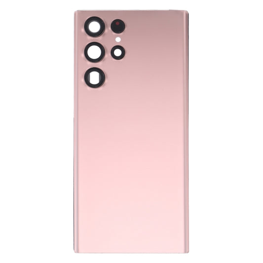For Samsung Galaxy S22 Ultra 5G SM-S908B Battery Back Cover with Camera Lens Cover (Pink) - by buy2fix | Online Shopping UK | buy2fix