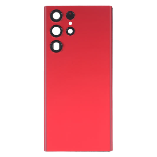 For Samsung Galaxy S22 Ultra 5G SM-S908B Battery Back Cover with Camera Lens Cover (Red) - by buy2fix | Online Shopping UK | buy2fix