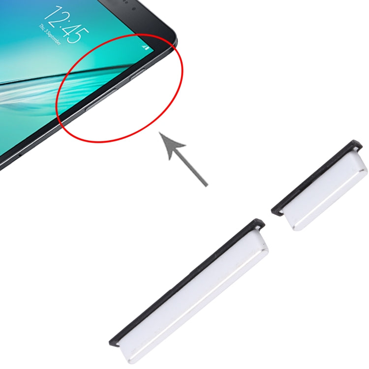 For Samsung Galaxy Tab S2 8.0 SM-T710 Power Button and Volume Control Button(White) - Home key & Side Key by buy2fix | Online Shopping UK | buy2fix