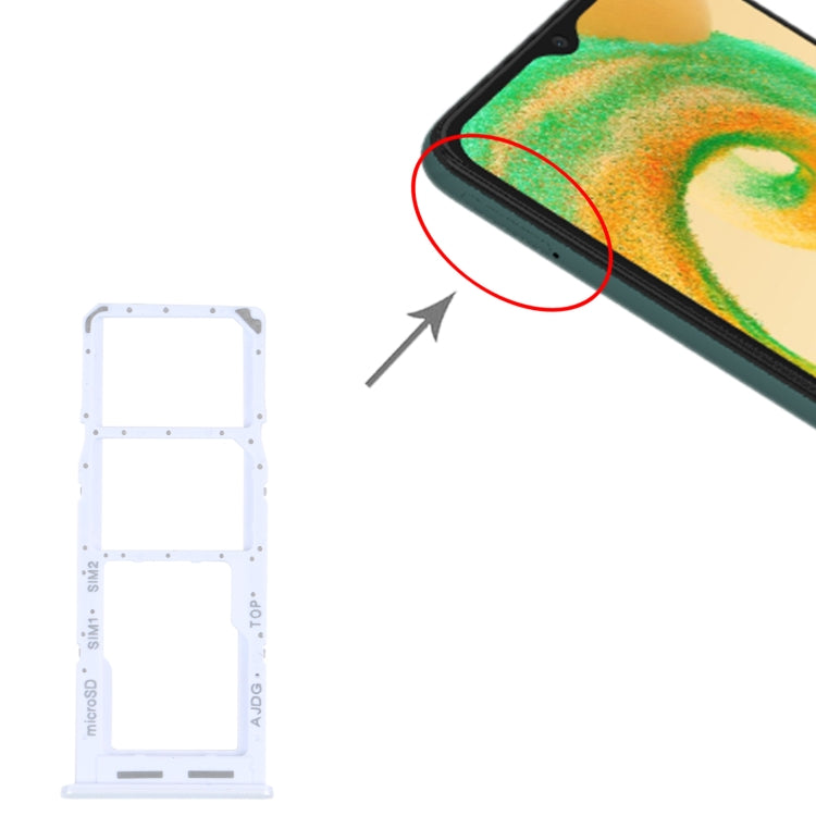 For Samsung Galaxy A04s SM-A047F Original SIM Card Tray + SIM Card Tray + Micro SD Card Tray (White) - Card Tray by buy2fix | Online Shopping UK | buy2fix