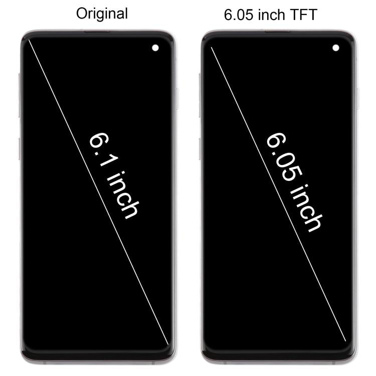 For Samsung Galaxy S10 4G SM-G973F 6.05 inch TFT LCD Screen Digitizer Full Assembly with Frame, Not Supporting Fingerprint Identification(Silver) - LCD Screen by buy2fix | Online Shopping UK | buy2fix