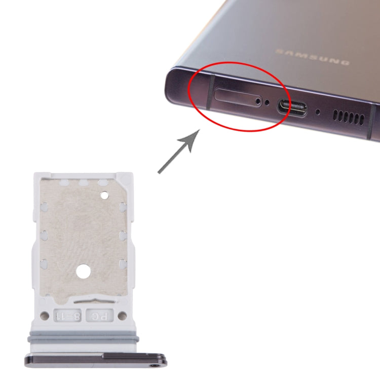 For Samsung Galaxy S23 Ultra SM-S918B Original SIM Card Tray + SIM Card Tray(Purple) - by buy2fix | Online Shopping UK | buy2fix