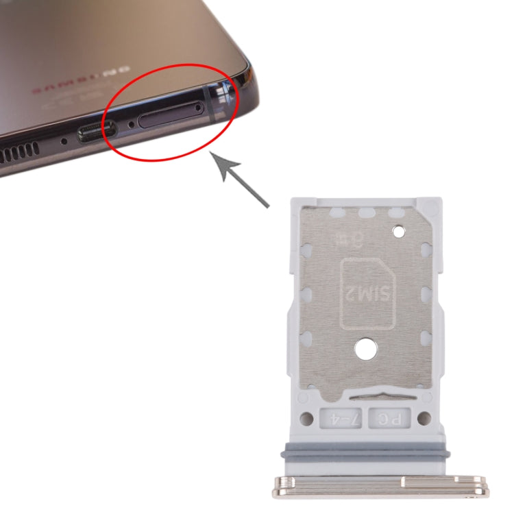 For Samsung Galaxy S23 / S23+ SM-S961B/S911B Original SIM Card Tray + SIM Card Tray (Gold) - by buy2fix | Online Shopping UK | buy2fix