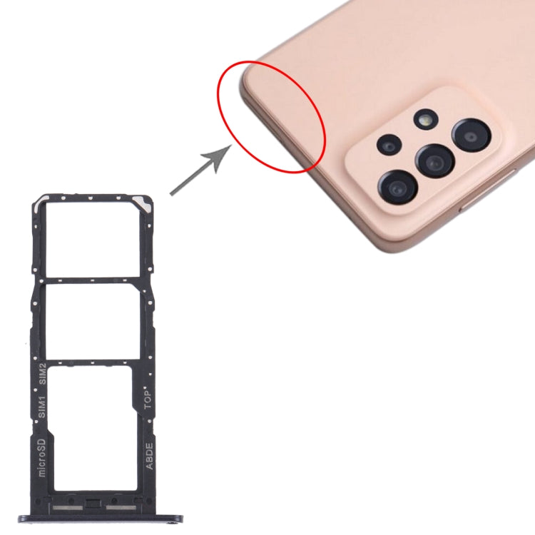 For Samsung Galaxy A24 SM-A245 Original SIM Card Tray + SIM Card Tray + Micro SD Card Tray (Black) - Card Tray by buy2fix | Online Shopping UK | buy2fix