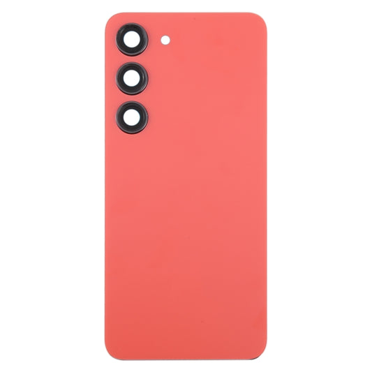 For Samsung Galaxy S23 SM-S911B OEM Glass Battery Back Cover with Camera Lens Cover(Red) - by buy2fix | Online Shopping UK | buy2fix