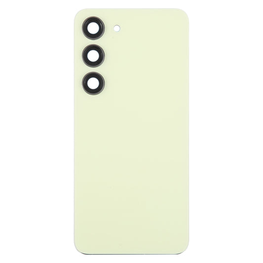 For Samsung Galaxy S23 SM-S911B OEM Glass Battery Back Cover with Camera Lens Cover(Yellow) - by buy2fix | Online Shopping UK | buy2fix