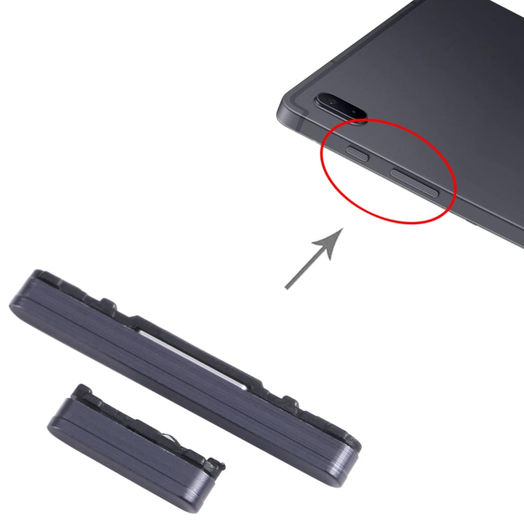 For Samsung Galaxy Tab S8+ SM-X800/X806/X806B/X806U/X806N/X808 1set Original Power Button + Volume Control Button (Black) - Home key & Side Key by buy2fix | Online Shopping UK | buy2fix