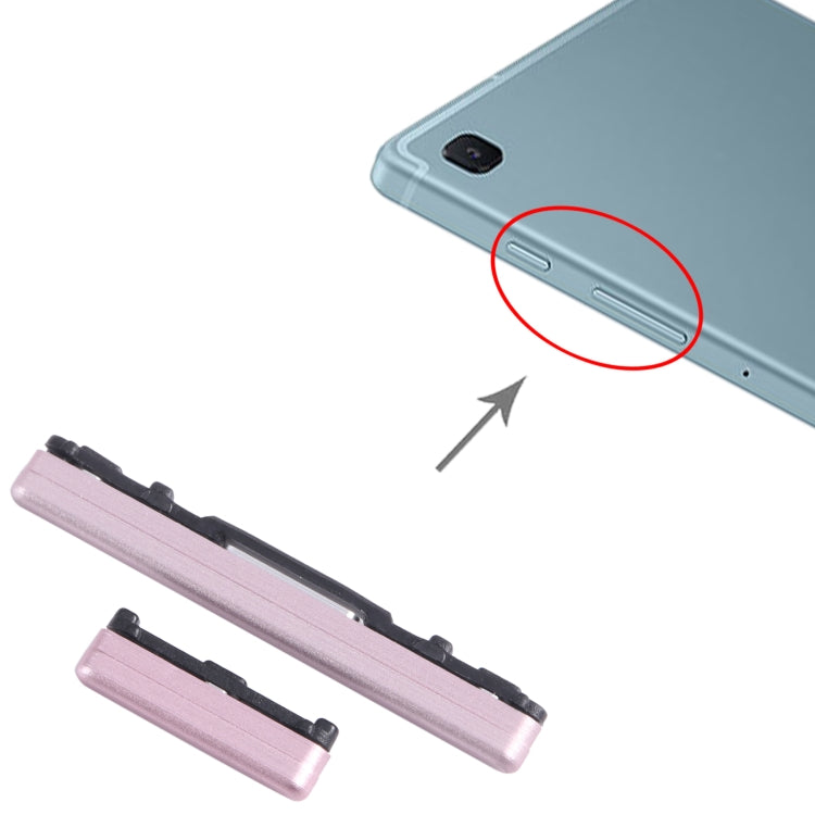 For Samsung Galaxy Tab S6 Lite SM-P610/P615 1set Original Power Button + Volume Control Button (Pink) - Home key & Side Key by buy2fix | Online Shopping UK | buy2fix
