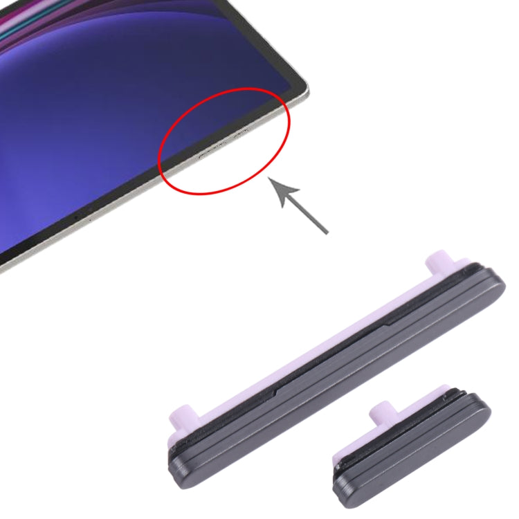 For Samsung Galaxy Tab S9+ SM-X810/X816/X818 1set Original Power Button + Volume Control Button (Grey) - Home key & Side Key by buy2fix | Online Shopping UK | buy2fix