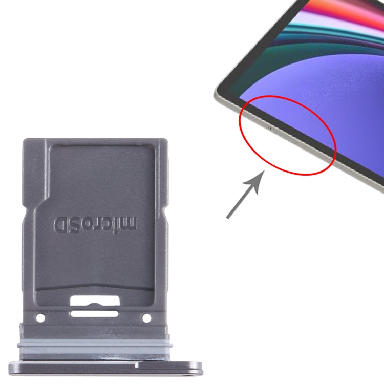 Micro SD Card Tray for Samsung Galaxy Tab S9+ SM-X810 WiFi Edition (Grey) - Card Tray by buy2fix | Online Shopping UK | buy2fix