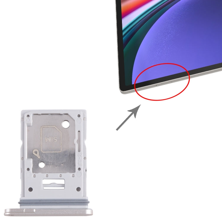 For Samsung Galaxy Tab S9 SIM + Micro SD Card Tray(Beige) - Card Tray by buy2fix | Online Shopping UK | buy2fix