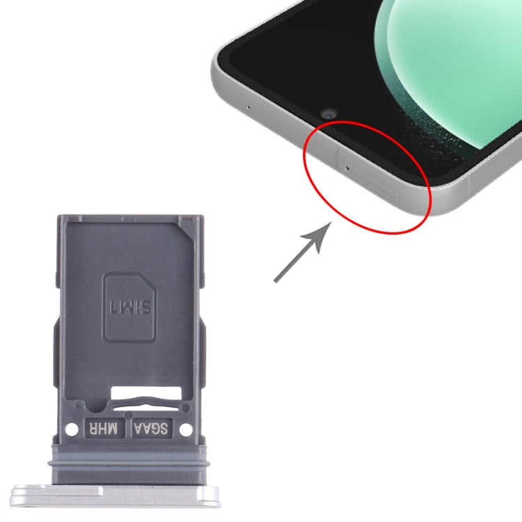 For Samsung Galaxy S23 FE SM-S711B Original SIM Card Tray (Silver) - by buy2fix | Online Shopping UK | buy2fix