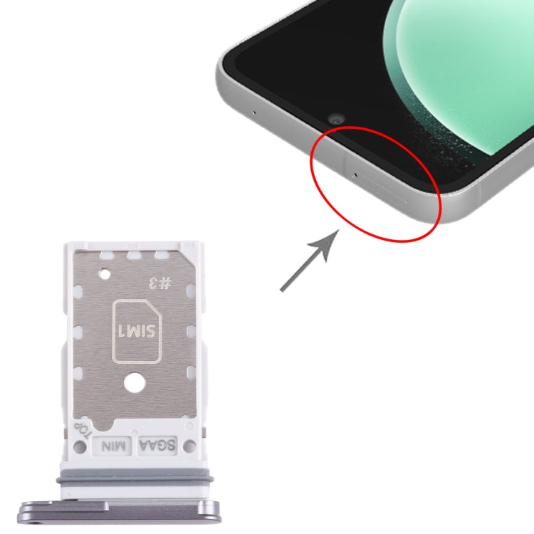 For Samsung Galaxy S23 FE SM-S711B Original SIM + SIM Card Tray (Grey) - by buy2fix | Online Shopping UK | buy2fix