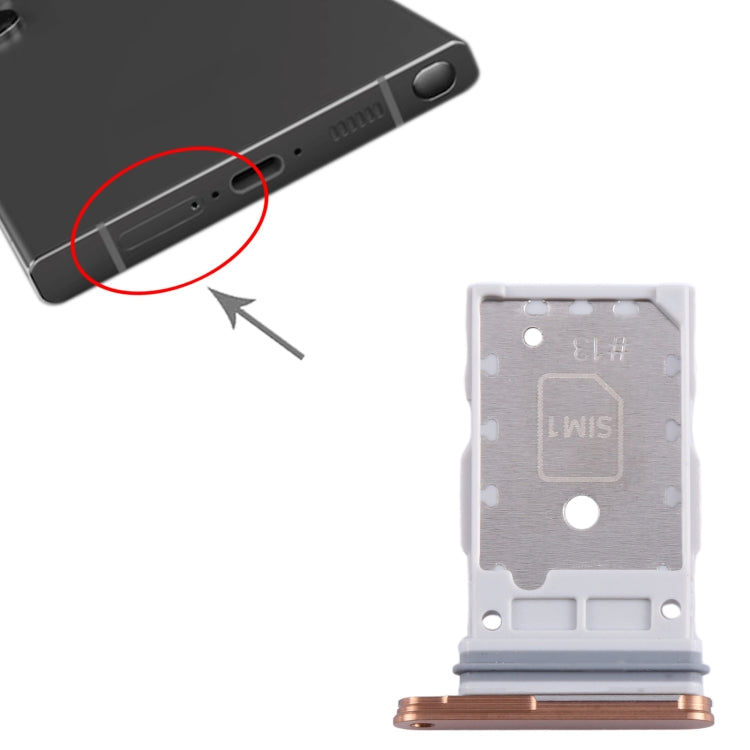 For Samsung Galaxy S24 / S24+ 5G Original SIM + SIM Card Tray (Orange) - by buy2fix | Online Shopping UK | buy2fix