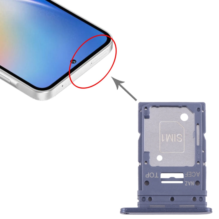 For Samsung Galaxy A35 SM-A356B Original SIM Card Tray + SIM / Micro SD Card Tray (Black) - Card Tray by buy2fix | Online Shopping UK | buy2fix