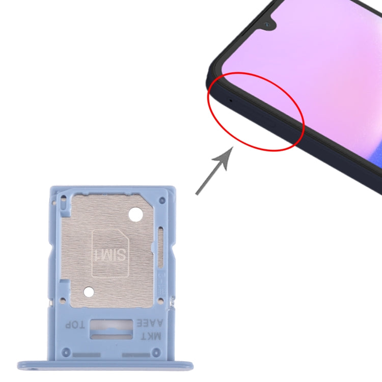 For Samsung Galaxy A15 4G SM-A155F Original SIM Card Tray + SIM / Micro SD Card Tray (Blue) - Card Tray by buy2fix | Online Shopping UK | buy2fix