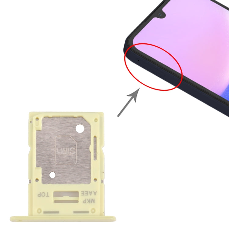 For Samsung Galaxy A15 4G SM-A155F Original SIM Card Tray + SIM / Micro SD Card Tray (Yellow) - Card Tray by buy2fix | Online Shopping UK | buy2fix