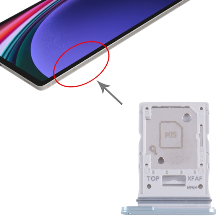 For Samsung Galaxy Tab S9 Ultra 5G SM-X916 Original SIM + Micro SD Card Tray (Green) - Card Tray by buy2fix | Online Shopping UK | buy2fix
