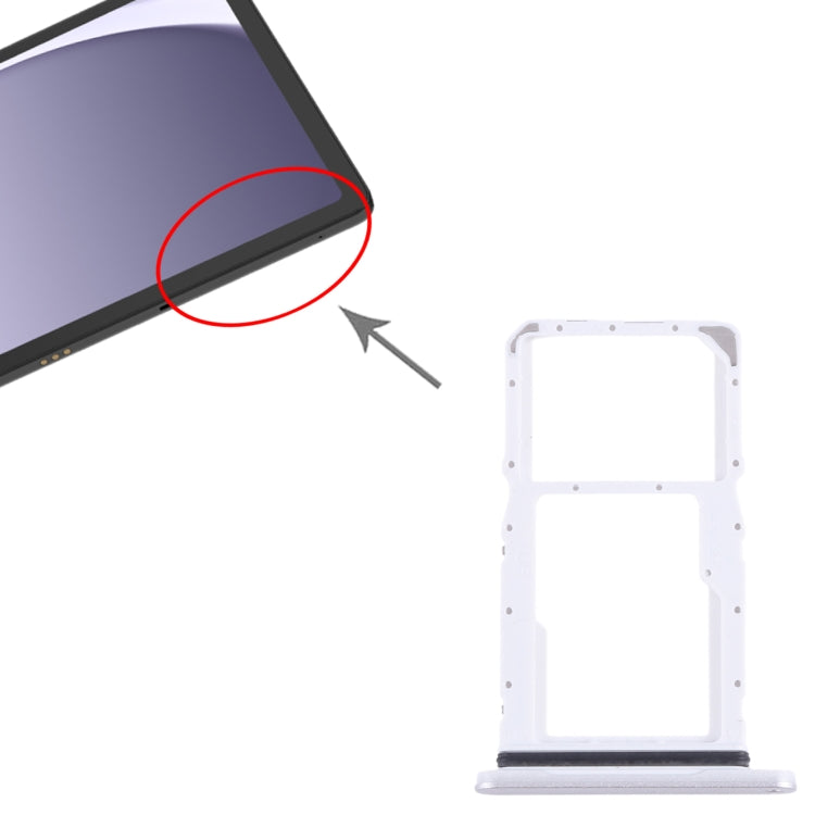 For Samsung Galaxy Tab A9+ 5G SM-X215 Original SIM + Micro SD Card Tray (Silver) - Card Tray by buy2fix | Online Shopping UK | buy2fix