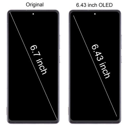 For Samsung Galaxy A71 5G SM-A716B 6.43 inch OLED LCD Screen Digitizer Full Assembly with Frame (Black) - LCD Screen by buy2fix | Online Shopping UK | buy2fix