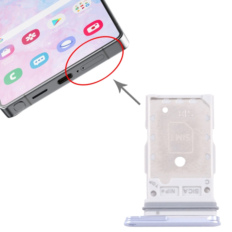 For Samsung Galaxy S25 / S25+ SM-S931/S936 Original SIM Card Tray + SIM Card Tray (Silver) - by buy2fix | Online Shopping UK | buy2fix