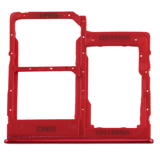 For Galaxy A40 SIM Card Tray + SIM Card Tray + Micro SD Card Tray (Red) - Card Tray by buy2fix | Online Shopping UK | buy2fix