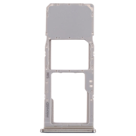 For Galaxy A70 SIM Card Tray + Micro SD Card Tray (Silver) - Card Tray by buy2fix | Online Shopping UK | buy2fix