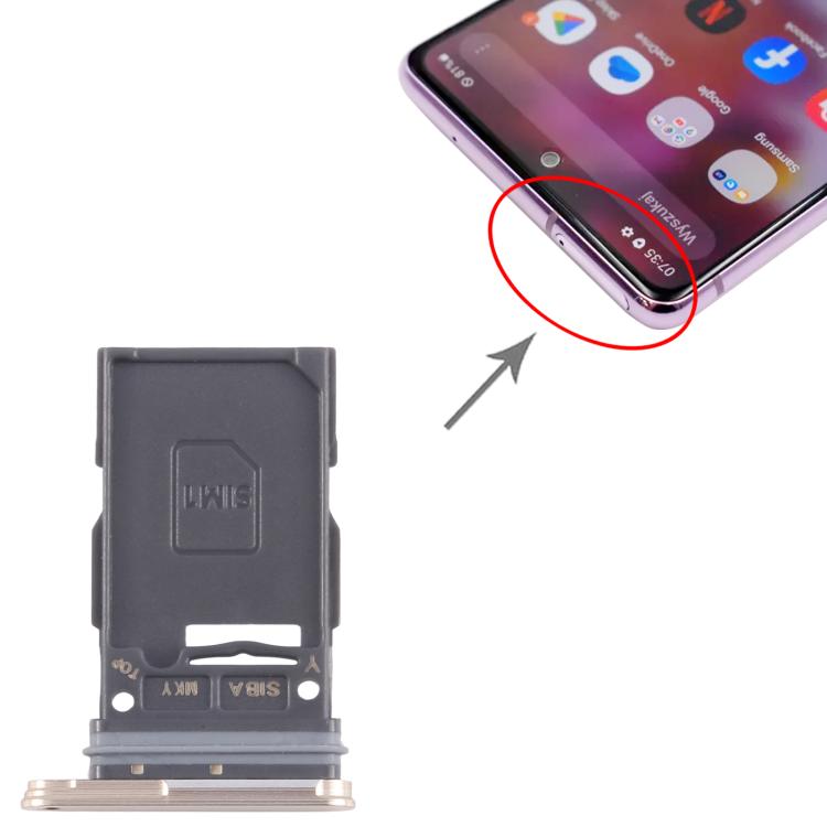 For Samsung Galaxy S24+ SM-S926B Original SIM Card Tray (Gold) - by buy2fix | Online Shopping UK | buy2fix