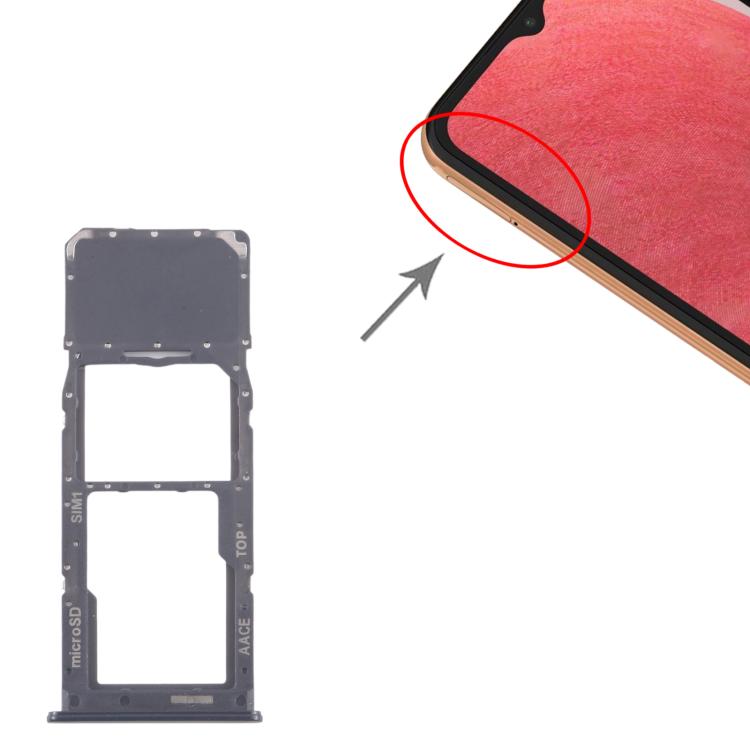 For Samsung Galaxy A13 SM-A135 Original SIM + Micro SD Card Tray (Black) - Card Tray by buy2fix | Online Shopping UK | buy2fix