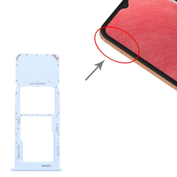 For Samsung Galaxy A13 SM-A135 Original SIM + Micro SD Card Tray (Blue) - Card Tray by buy2fix | Online Shopping UK | buy2fix