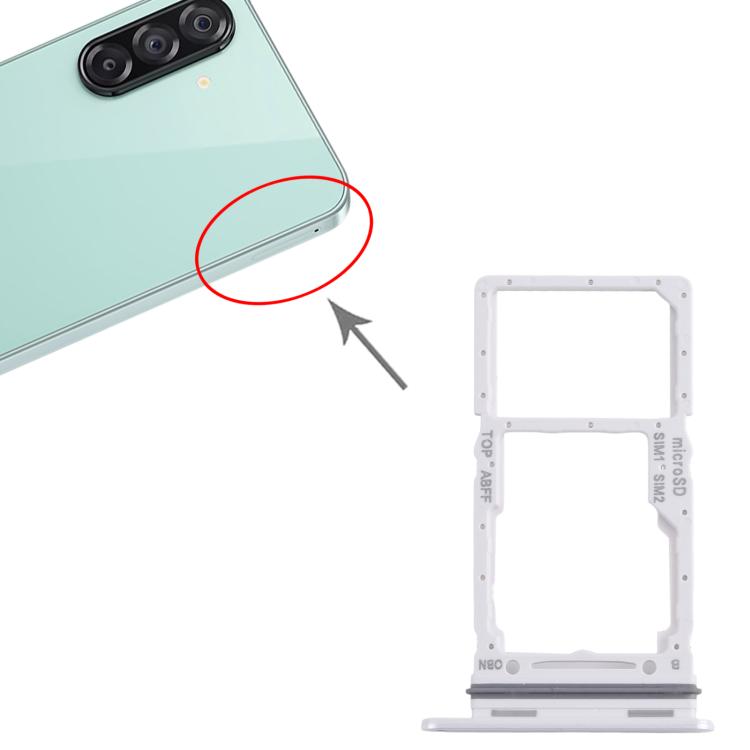 For Samsung Galaxy A26 SM-A266B Original SIM + SIM / Micro SD Card Tray (White) - Card Tray by buy2fix | Online Shopping UK | buy2fix