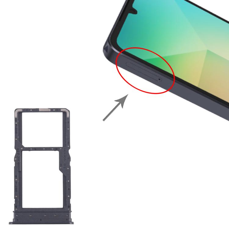 For Samsung Galaxy A06 5G SM-A066B Original SIM + SIM / Micro SD Card Tray (Black) - Card Tray by buy2fix | Online Shopping UK | buy2fix