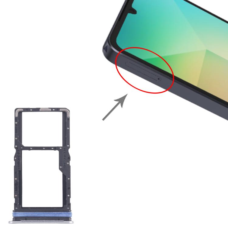 For Samsung Galaxy A06 5G SM-A066B Original SIM + SIM / Micro SD Card Tray (Silver) - Card Tray by buy2fix | Online Shopping UK | buy2fix