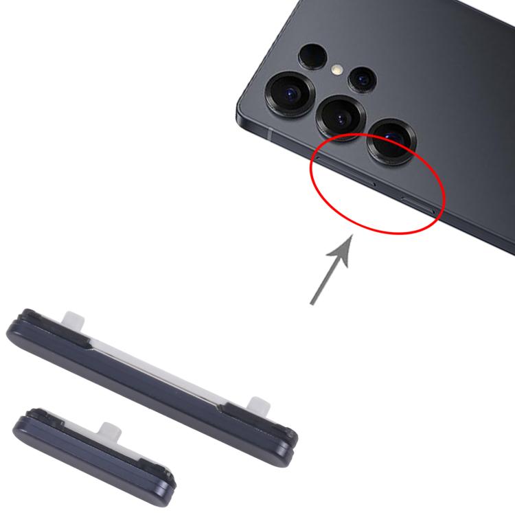 For Samsung Galaxy S25 Ultra SM-S938B 10pcs Power Button and Volume Control Button (Black) - by buy2fix | Online Shopping UK | buy2fix