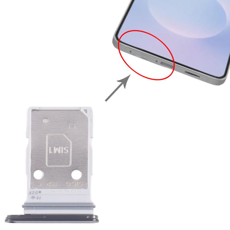 For Samsung Galaxy S25 Edge SIM Card Tray + SIM Card Tray (Black) - Card Tray by buy2fix | Online Shopping UK | buy2fix