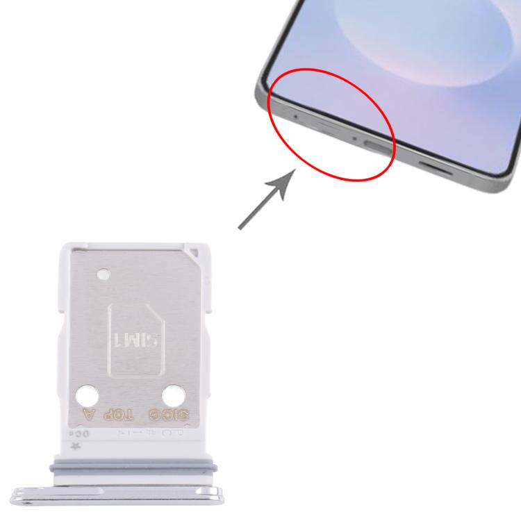 For Samsung Galaxy S25 Edge SIM Card Tray + SIM Card Tray (Silver) - Card Tray by buy2fix | Online Shopping UK | buy2fix