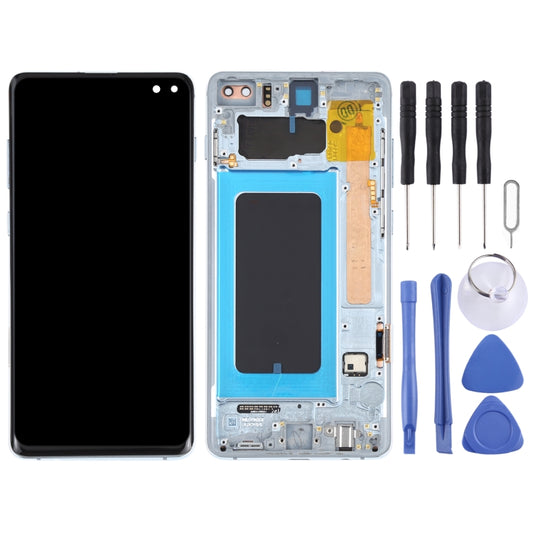 Original Super AMOLED LCD Screen for Samsung Galaxy S10+ Digitizer Full Assembly with Frame (Blue) - LCD Screen by buy2fix | Online Shopping UK | buy2fix