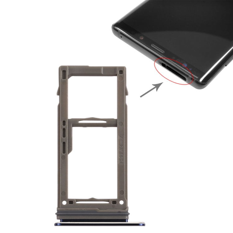 For Galaxy Note9 SIM Card Tray + Micro SD Card Tray (Blue) - Card Tray by buy2fix | Online Shopping UK | buy2fix