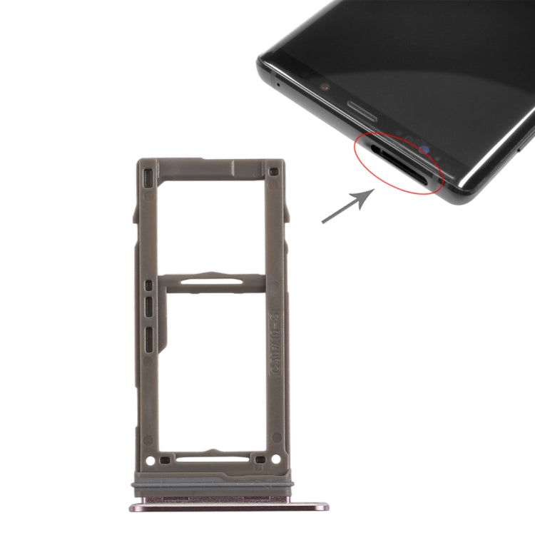 For Galaxy Note9 SIM Card Tray + Micro SD Card Tray (Purple) - Card Tray by buy2fix | Online Shopping UK | buy2fix