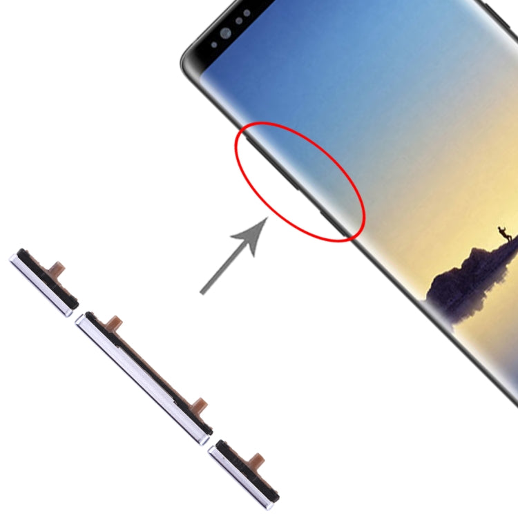 For Galaxy Note 8 10 Set Side Keys(Grey) - by buy2fix | Online Shopping UK | buy2fix