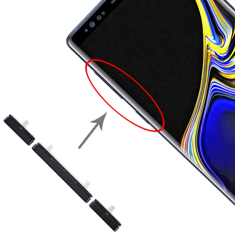 For Galaxy Note 9 10 Set Side Keys(Black) - by buy2fix | Online Shopping UK | buy2fix