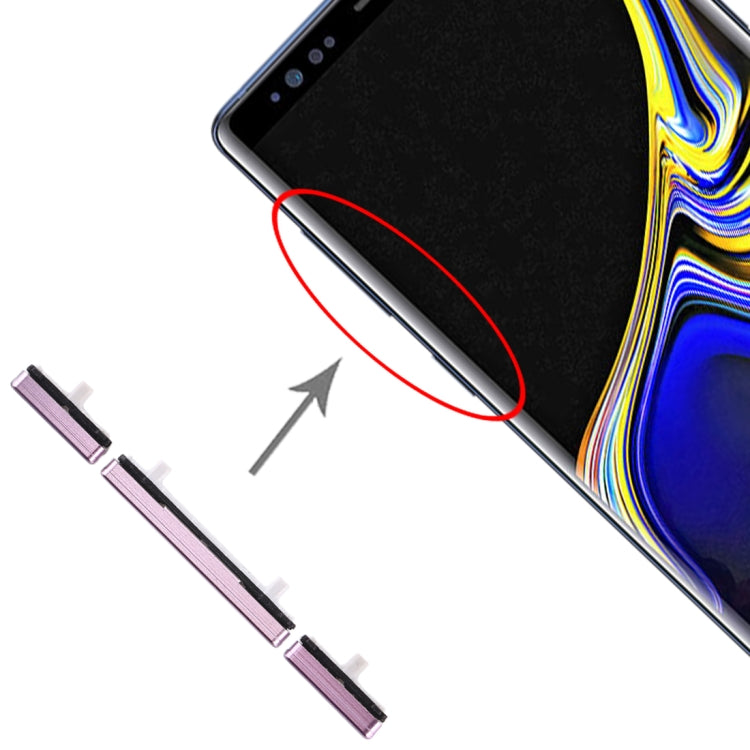 For Galaxy Note 9 10 Set Side Keys(Purple) - by buy2fix | Online Shopping UK | buy2fix