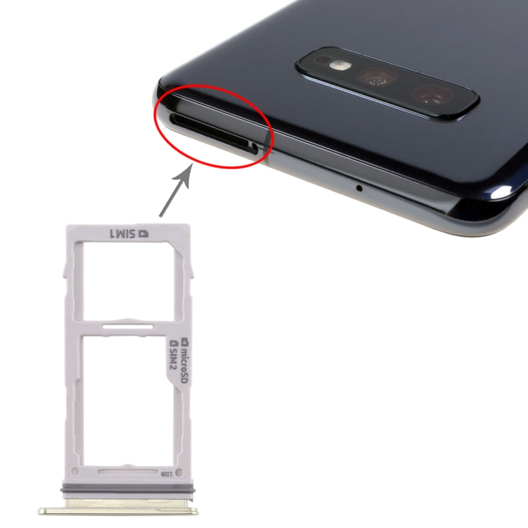 For Galaxy S10+ / S10 / S10e SIM Card Tray + SIM Card Tray / Micro SD Card Tray(Gold) - Card Tray by buy2fix | Online Shopping UK | buy2fix