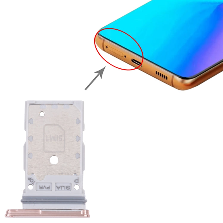 For Samsung Galaxy S22+ 5G / S22 5G / SM-S906B SM-S901B Original SIM Card Tray + SIM Card Tray (Gold) - by buy2fix | Online Shopping UK | buy2fix