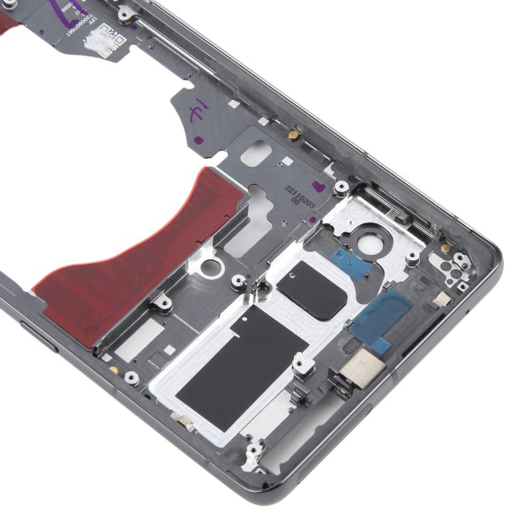 For Google Pixel 7 Pro Front Housing LCD Frame Bezel Plate(Black) - Frame Bezel Plate by buy2fix | Online Shopping UK | buy2fix