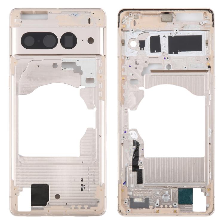 For Google Pixel 7 Pro Front Housing LCD Frame Bezel Plate(Gold) - Frame Bezel Plate by buy2fix | Online Shopping UK | buy2fix